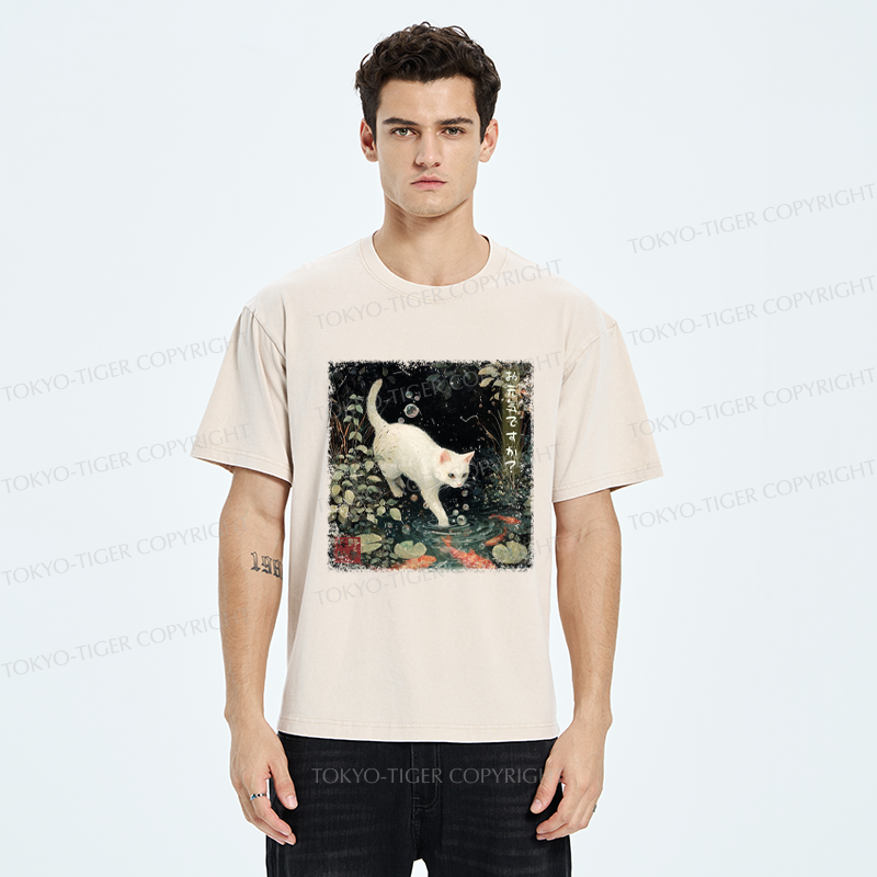 Tokyo-Tiger How Are You, Little Koi? Washed T-Shirt