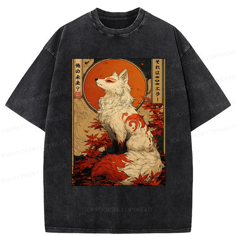 Tokyo-Tiger The Fox of Fates: A Tale of Nine Tails Washed T-Shirt