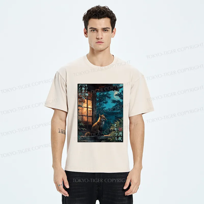 Tokyo-Tiger Fox Lord: Trespassing is not allowed! Washed T-Shirt