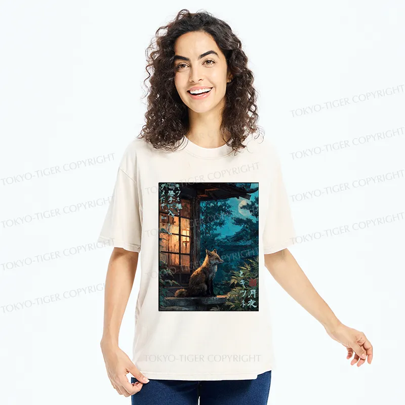 Tokyo-Tiger Fox Lord: Trespassing is not allowed! Washed T-Shirt