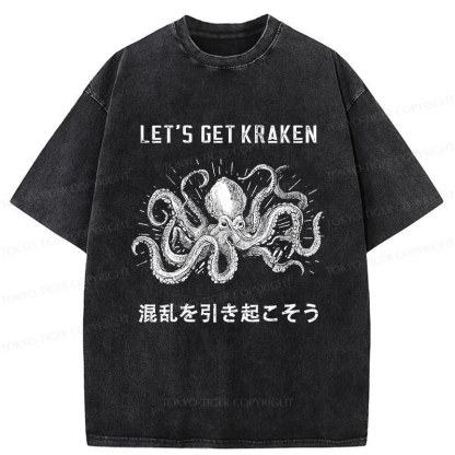 Tokyo-Tiger Funny Octopus：Let’s Get Kraken Washed T-Shirt