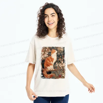 Tokyo-Tiger Ask The Wind, The Meaning Of Falling Blossoms Washed T-Shirt
