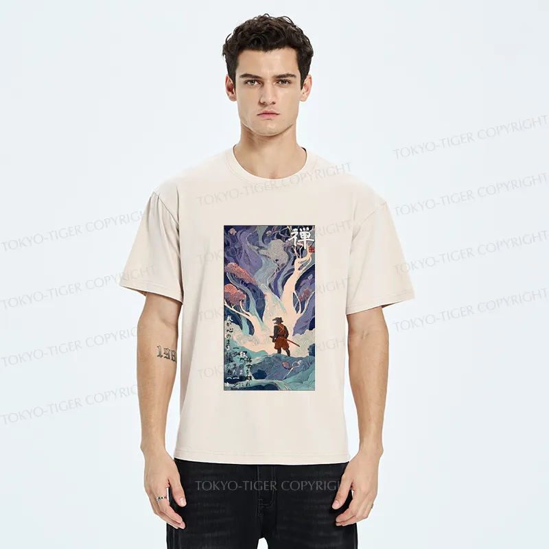 Tokyo-Tiger Following The Heart Into Nature Washed T-Shirt