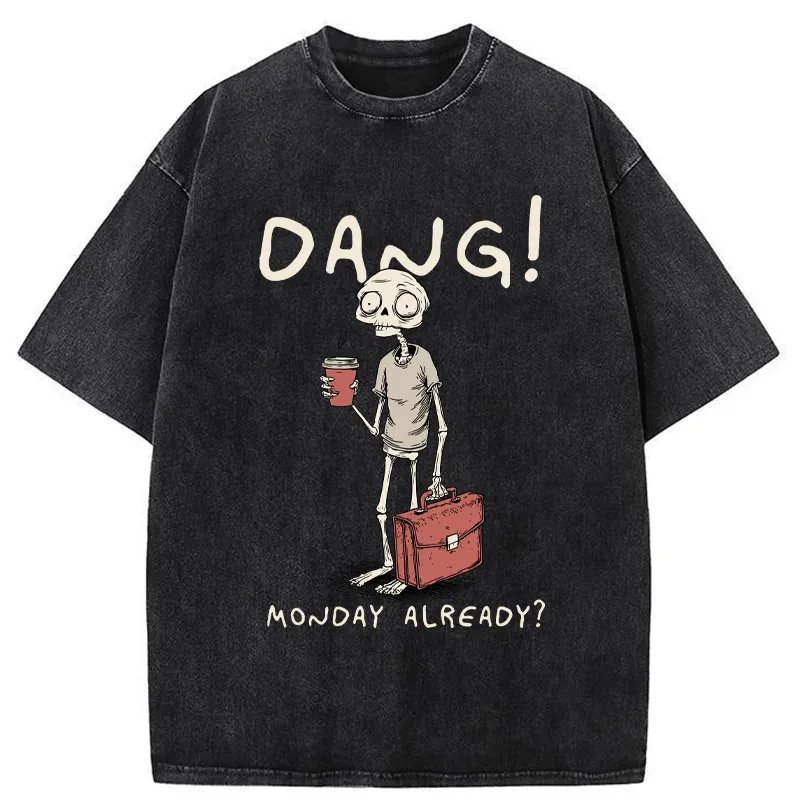 Tokyo-Tiger Workday Of The Skeleton Man Washed T-Shirt