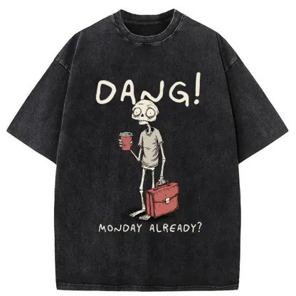 Tokyo-Tiger Workday Of The Skeleton Man Washed T-Shirt