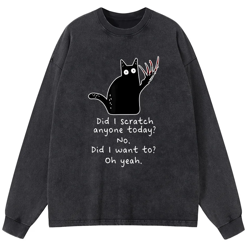 Tokyo-Tiger Cats With Sharp Claws Washed Long Sleeve T-Shirt