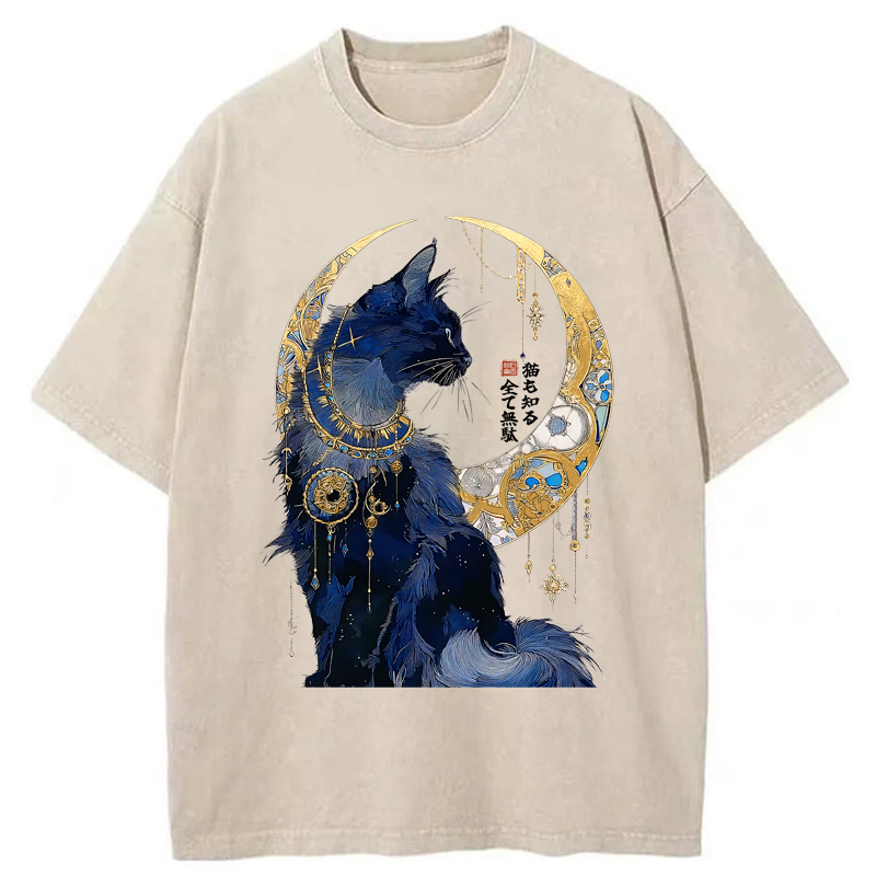 Tokyo-Tiger Nothing Matters, The Cat Knows It Too Washed T-Shirt