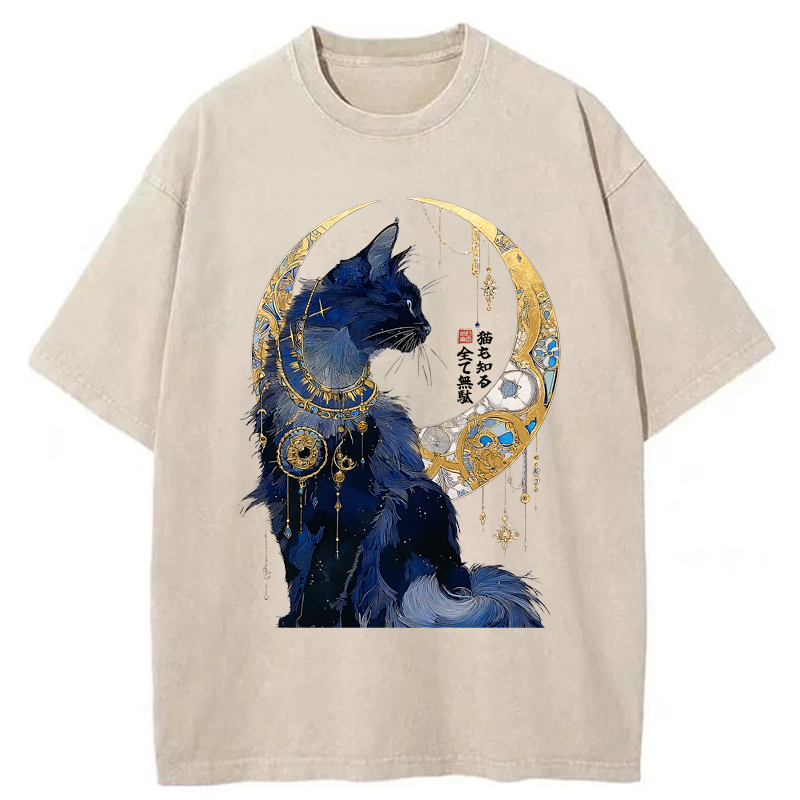 Tokyo-Tiger Nothing Matters, The Cat Knows It Too Washed T-Shirt