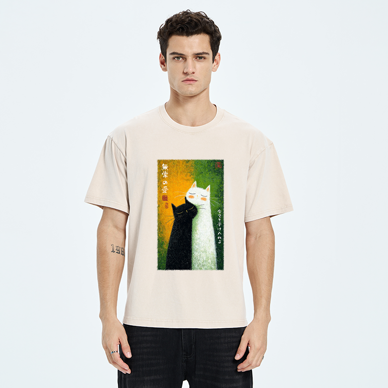 Tokyo-Tiger All Embraced by Transient Love Washed T-Shirt