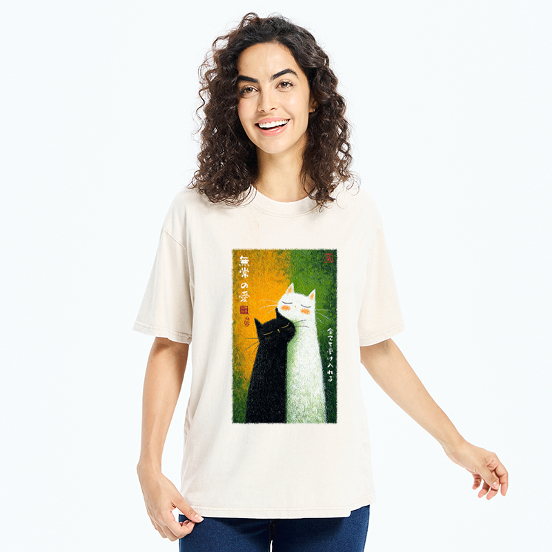 Tokyo-Tiger All Embraced by Transient Love Washed T-Shirt