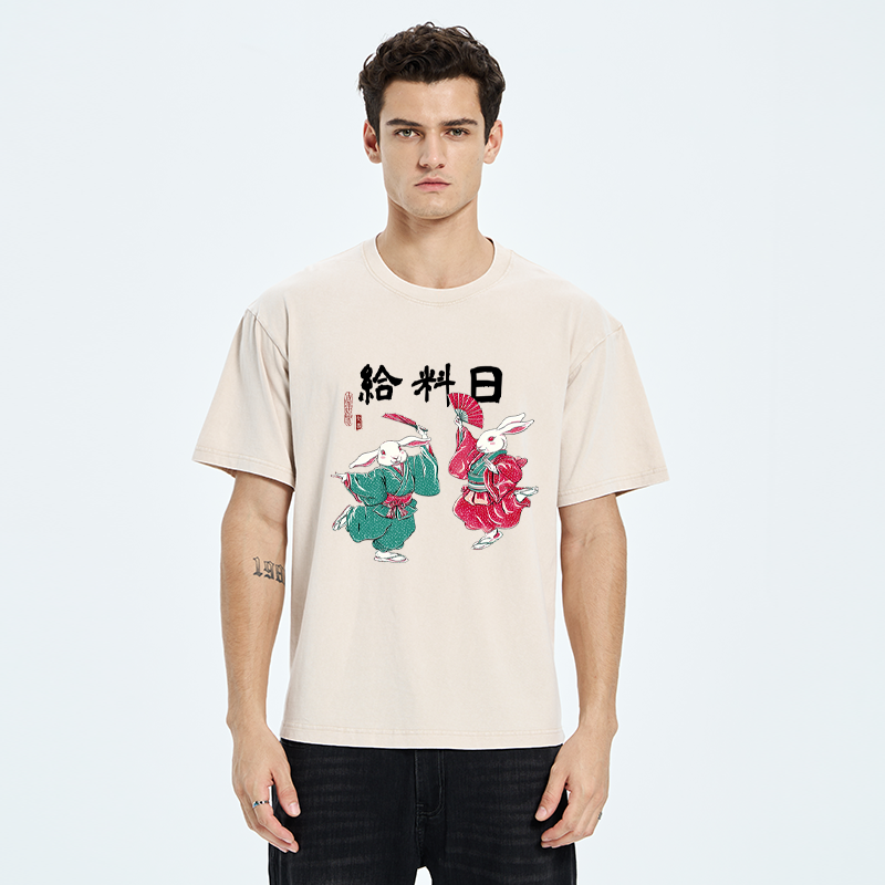 Tokyo-Tiger Payday Dancing Bunnies Washed T-Shirt