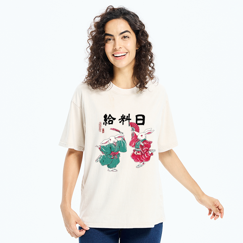 Tokyo-Tiger Payday Dancing Bunnies Washed T-Shirt