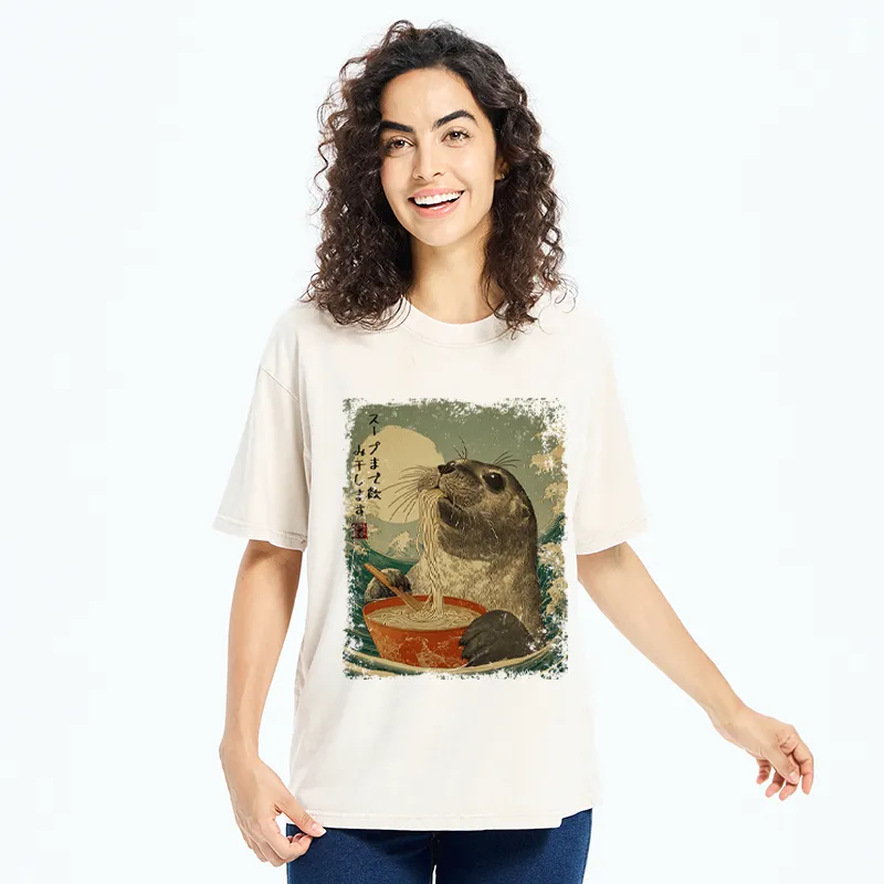 Tokyo-Tiger Slurp Like a Seal Washed T-Shirt