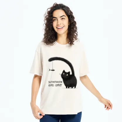 Tokyo-Tiger Purrfect Motivation Washed T-Shirt