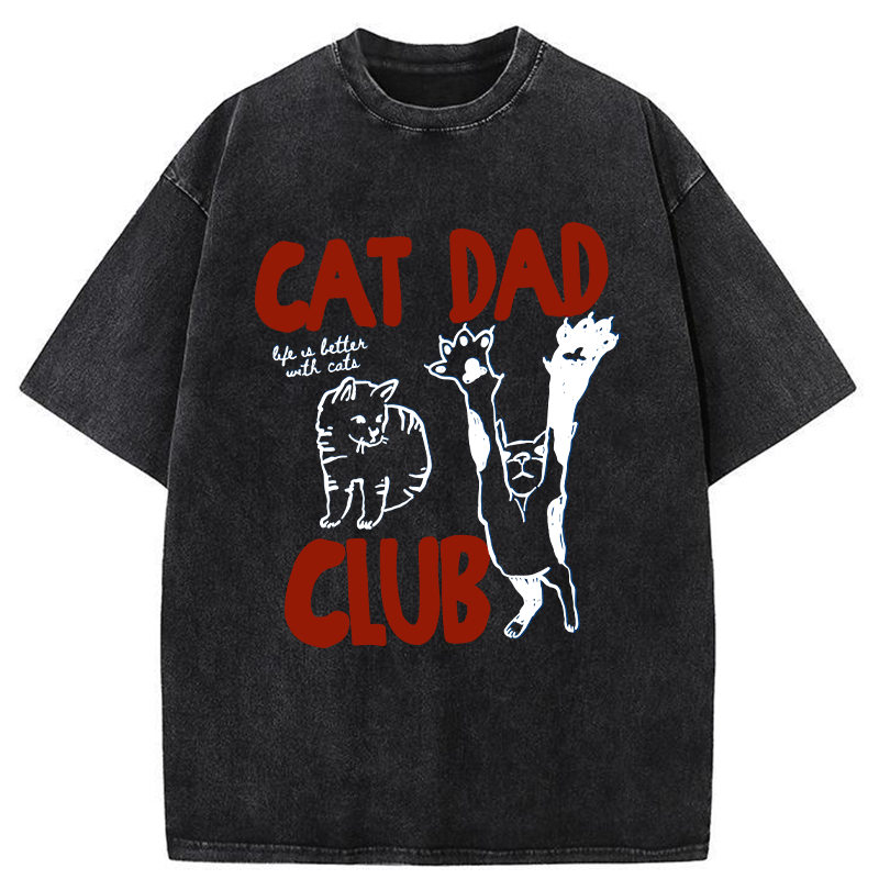 Tokyo-Tiger Cat Dad's Special Washed T-Shirt