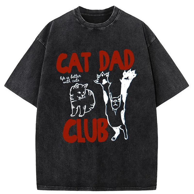 Tokyo-Tiger Cat Dad's Special Washed T-Shirt