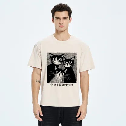 Tokyo-Tiger Feline Surveillance Squad Washed T-Shirt