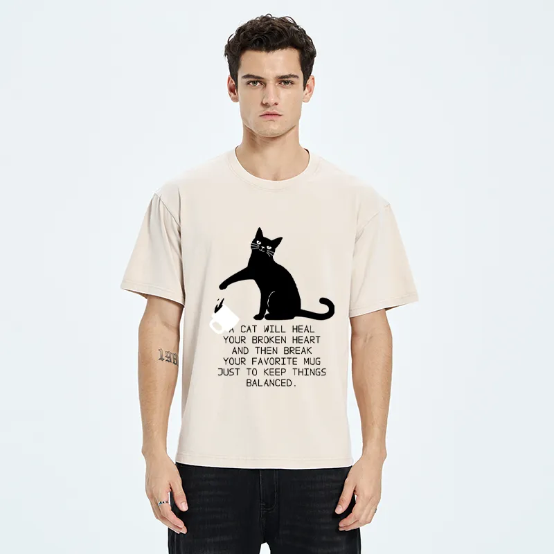 Tokyo-Tiger Feline Philosophy of Balanced Chaos Washed T-Shirt