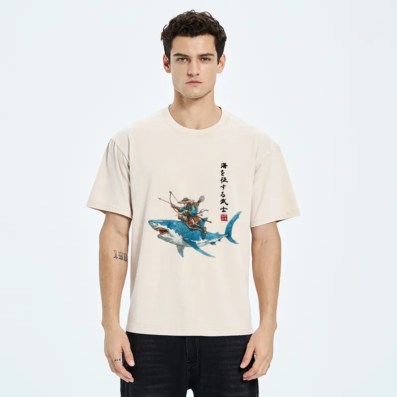 Tokyo-Tiger  Wave Conqueror Washed T-Shirt