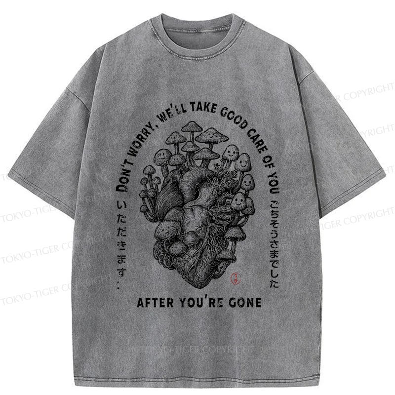 Tokyo-Tiger Thank You For The Meal-mushroom Washed T-Shirt