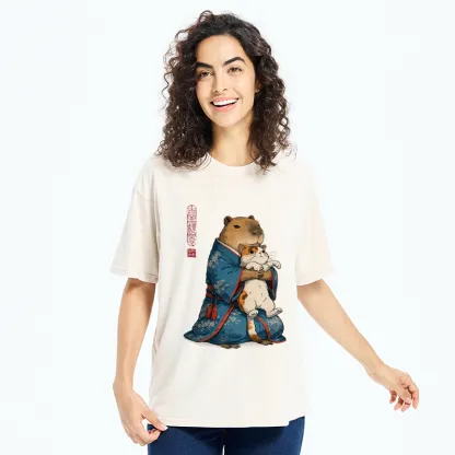 Tokyo-Tiger Furry Friends in Harmony Washed T-Shirt