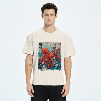 Tokyo-Tiger The Eight-Armed Samurai Washed T-Shirt