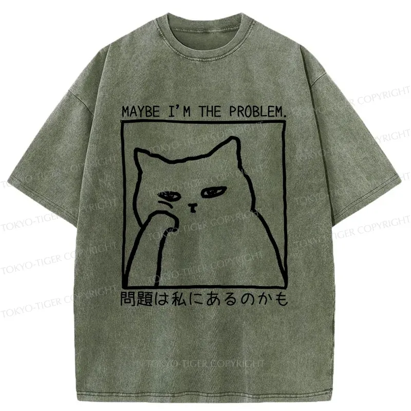 Tokyo-Tiger Cat Is Doubting Itself Washed T-Shirt