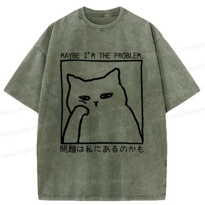 Tokyo-Tiger Cat Is Doubting Itself Washed T-Shirt