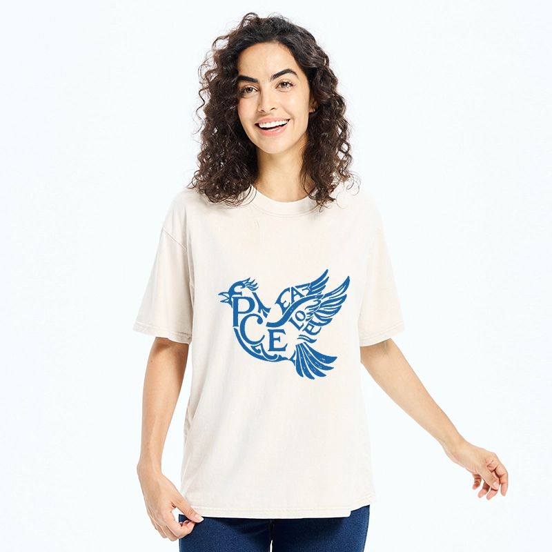 Tokyo-Tiger Peace Dove Washed T-Shirt