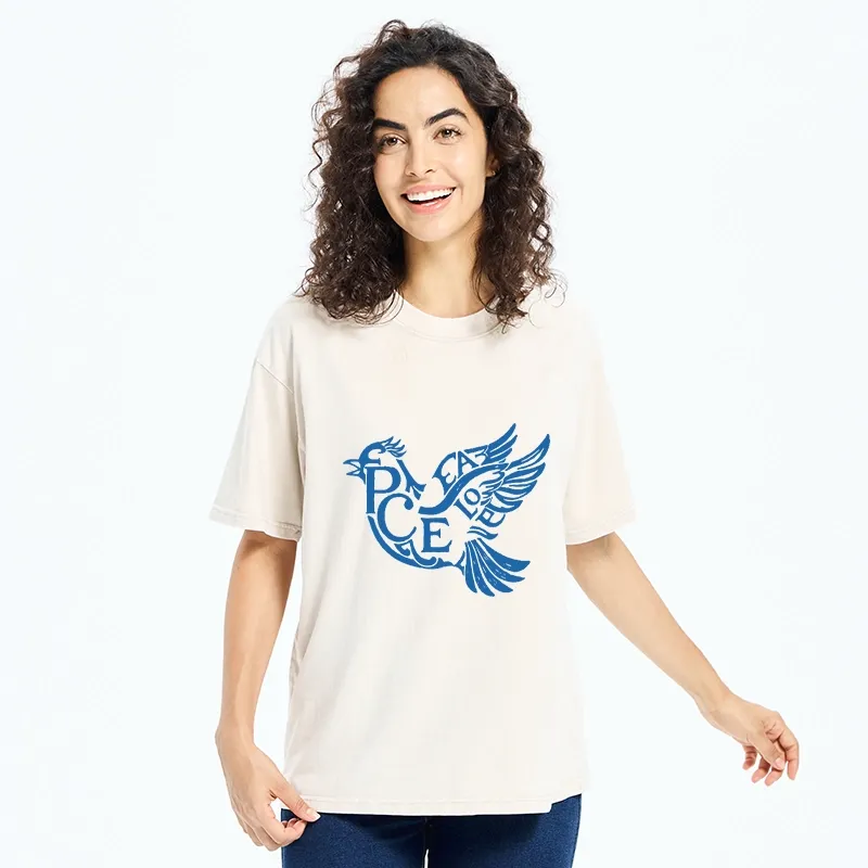 Tokyo-Tiger Peace Dove Washed T-Shirt