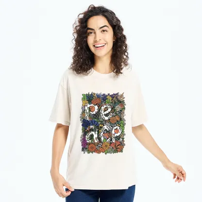 Tokyo-Tiger Peace In Flowers Washed T-Shirt