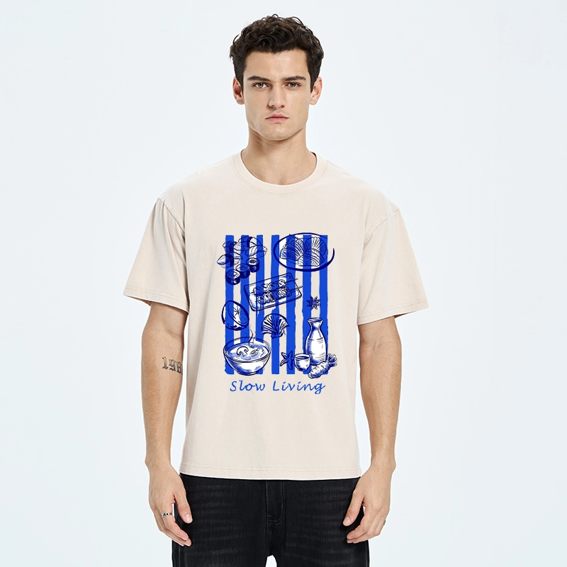 Tokyo-Tiger Slow Living Moments Washed T-Shirt