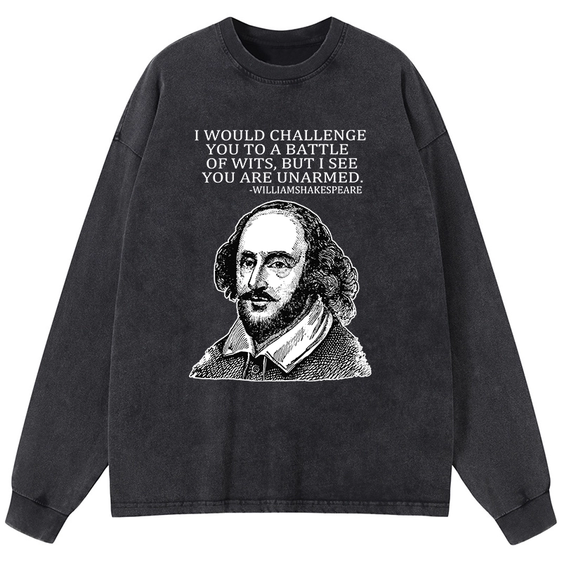 Tokyo-Tiger Your Intelligence Is Inferior To Mine Washed Long Sleeve T-Shirt