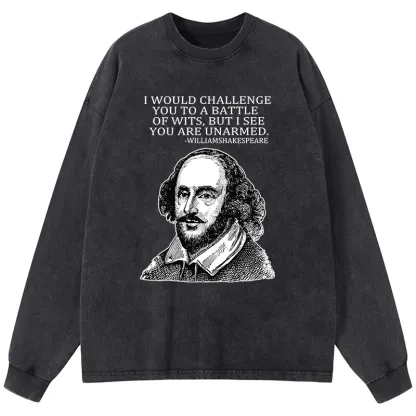 Tokyo-Tiger Your Intelligence Is Inferior To Mine Washed Long Sleeve T-Shirt