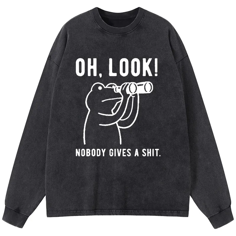 Tokyo-Tiger Frog of Indifference Washed Long Sleeve T-Shirt