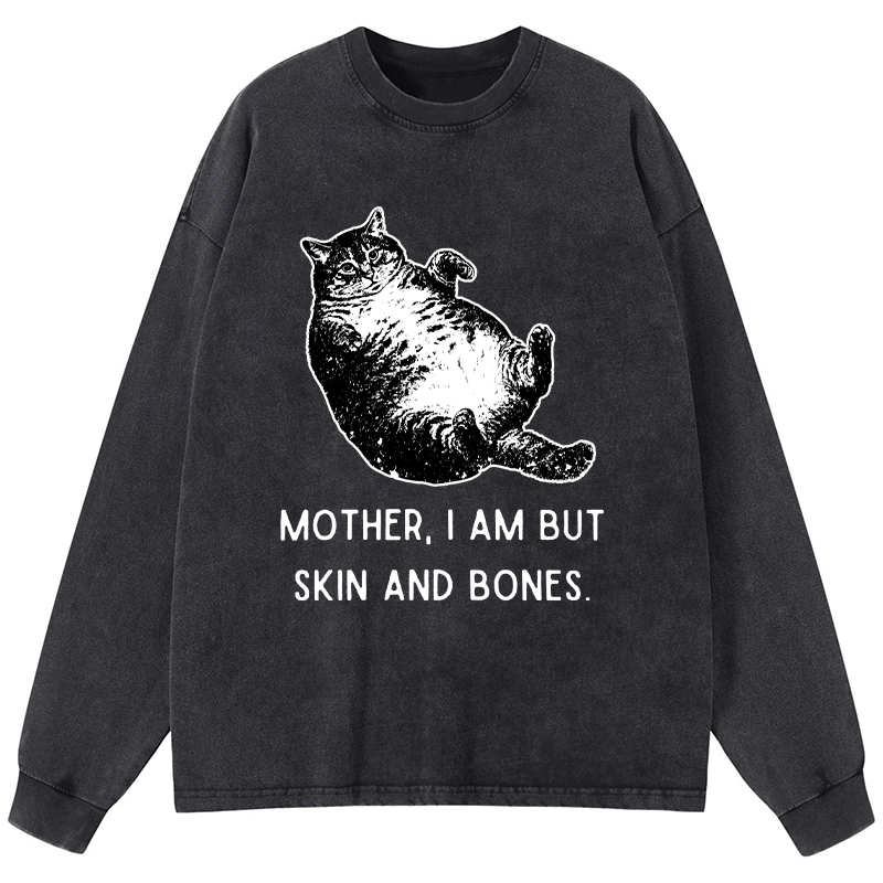 Tokyo-Tiger Overweight Cat And Its Doting Owner Washed Long Sleeve T-Shirt