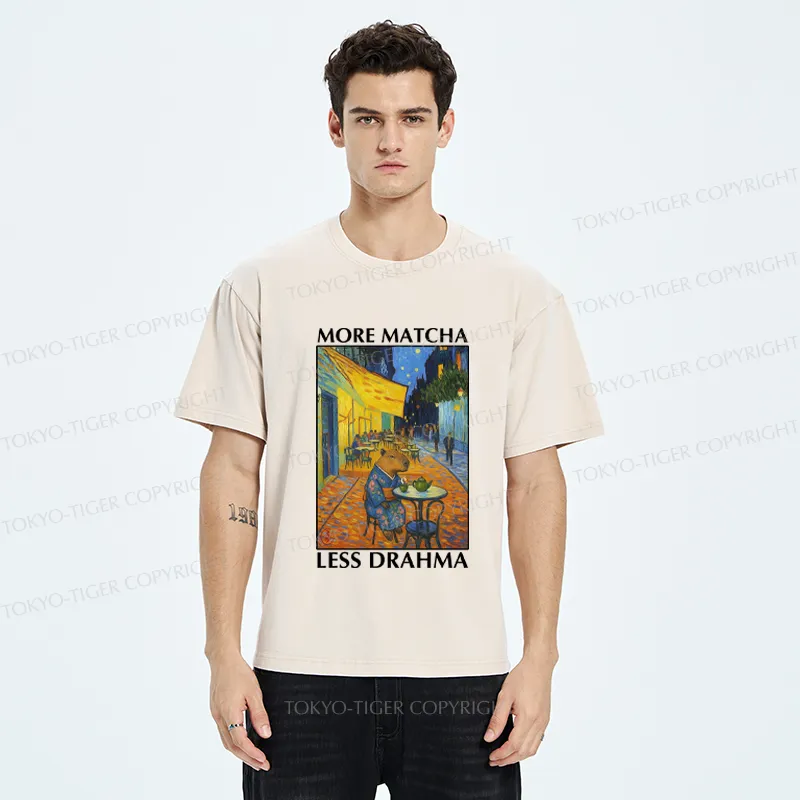 Tokyo-Tiger Funny More Matcha Less Drama Capybara Poster T-Shirt 