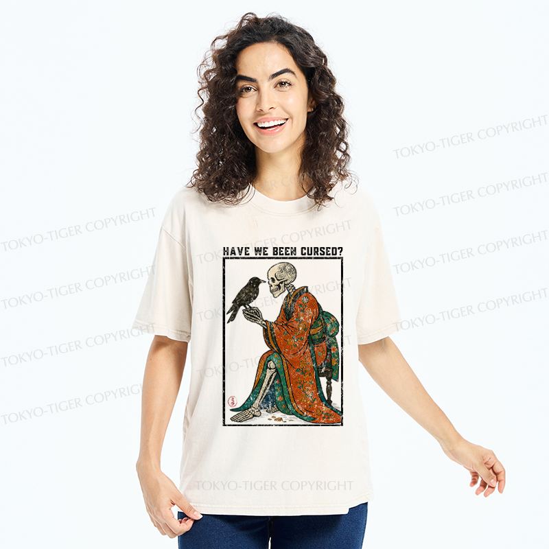 Tokyo-Tiger Crow Skeleton Ukiyoe funny meme Halloween T-Shirt 