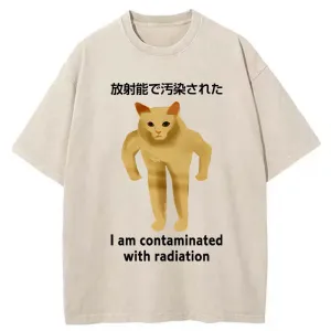 Image of Tokyo-Tiger Mutant Cat Funny Washed T-Shirt