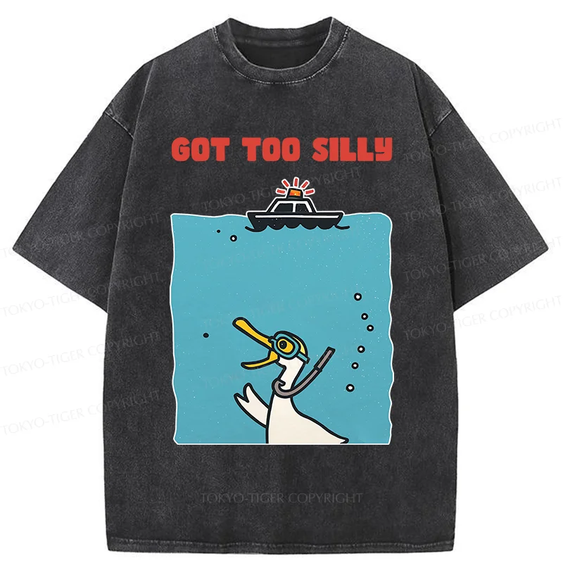 Tokyo-Tiger Diving Goose Washed T-Shirt