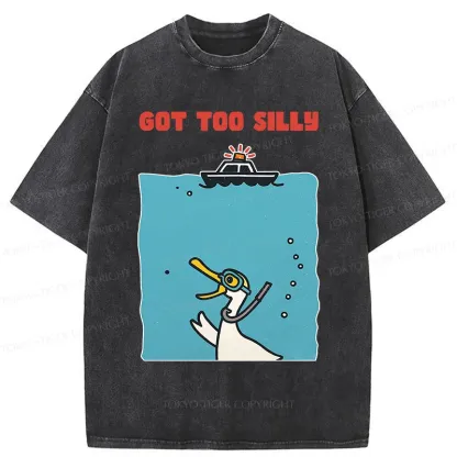 Tokyo-Tiger Diving Goose Washed T-Shirt