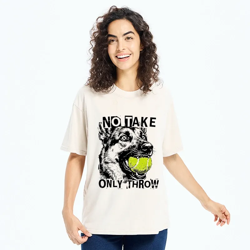 Tokyo-Tiger Dog Wants Ball Thrown Washed T-Shirt