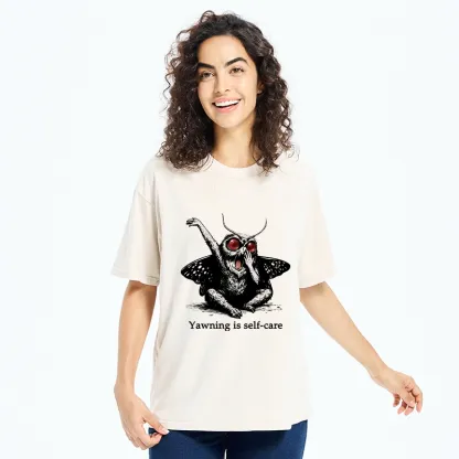 Tokyo-Tiger Yawning Is The Best Self Care Washed T-Shirt