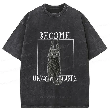 Tokyo-Tiger Uncontrolled Black Cat Washed T-Shirt