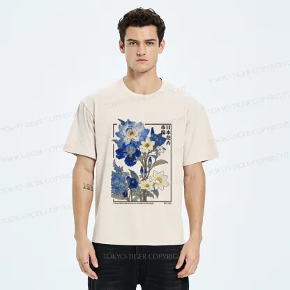 Tokyo-Tiger Japan Flower Market Vintage Washed T-Shirt