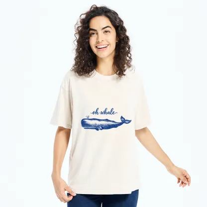 Tokyo-Tiger Oh Whale I Dont Care Washed T-Shirt