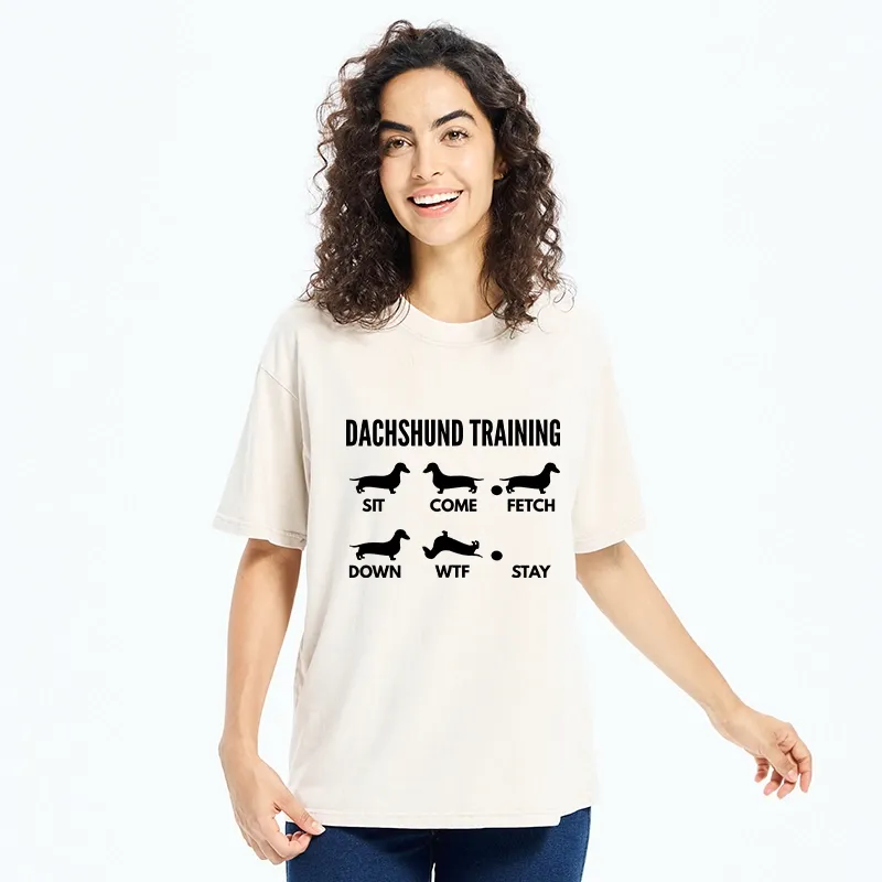 Tokyo-Tiger Chaotic Dachshund Commands Meme Washed T-Shirt