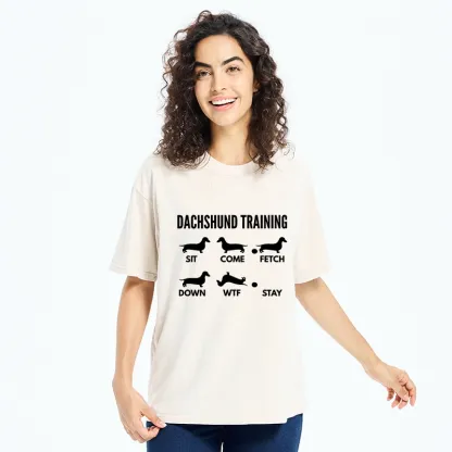 Tokyo-Tiger Chaotic Dachshund Commands Meme Washed T-Shirt