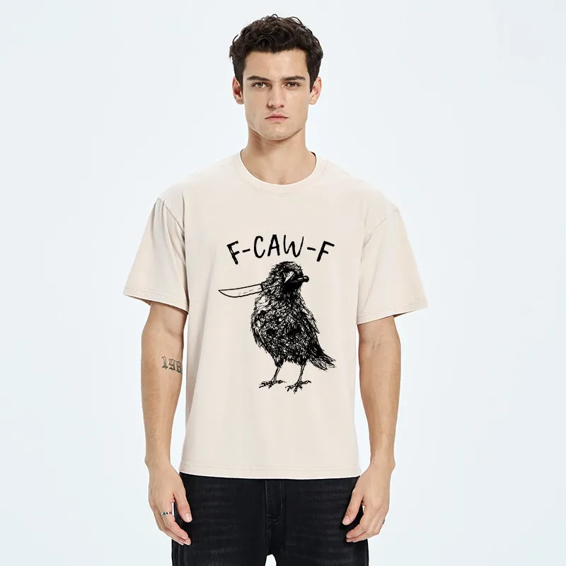 Tokyo-Tiger Angry Crow With A Knife Meme Washed T-Shirt
