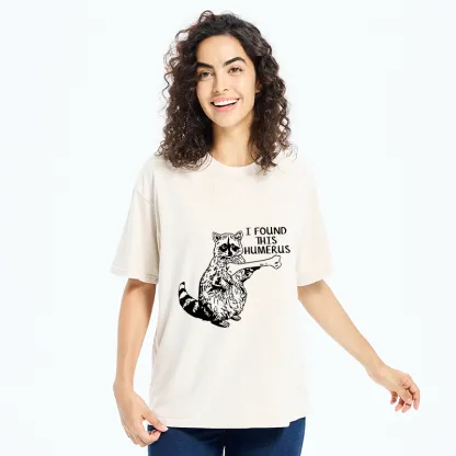 Tokyo-Tiger Raccoon Found This Humerus Meme Washed T-Shirt